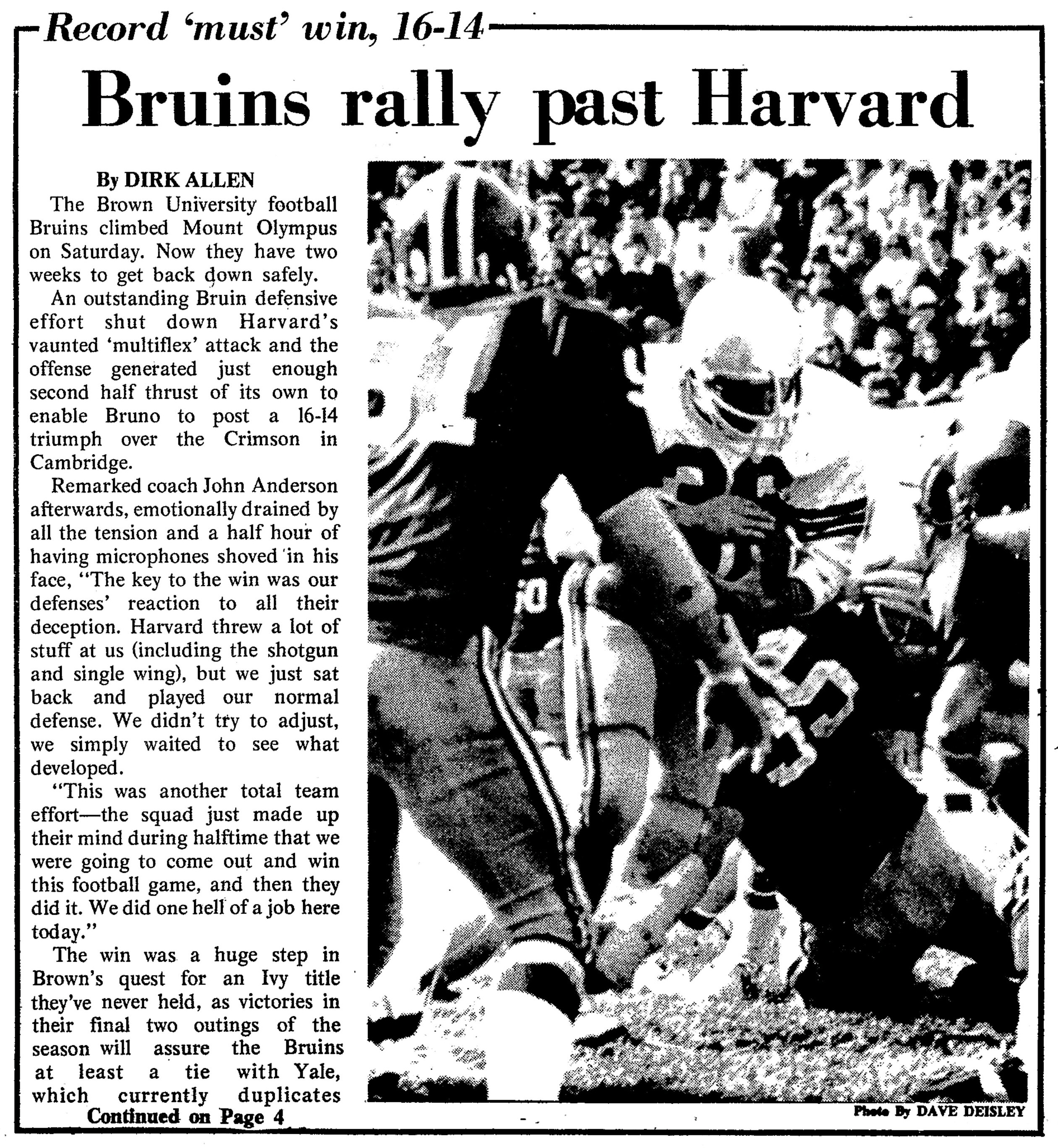 Brown vs. Harvard football