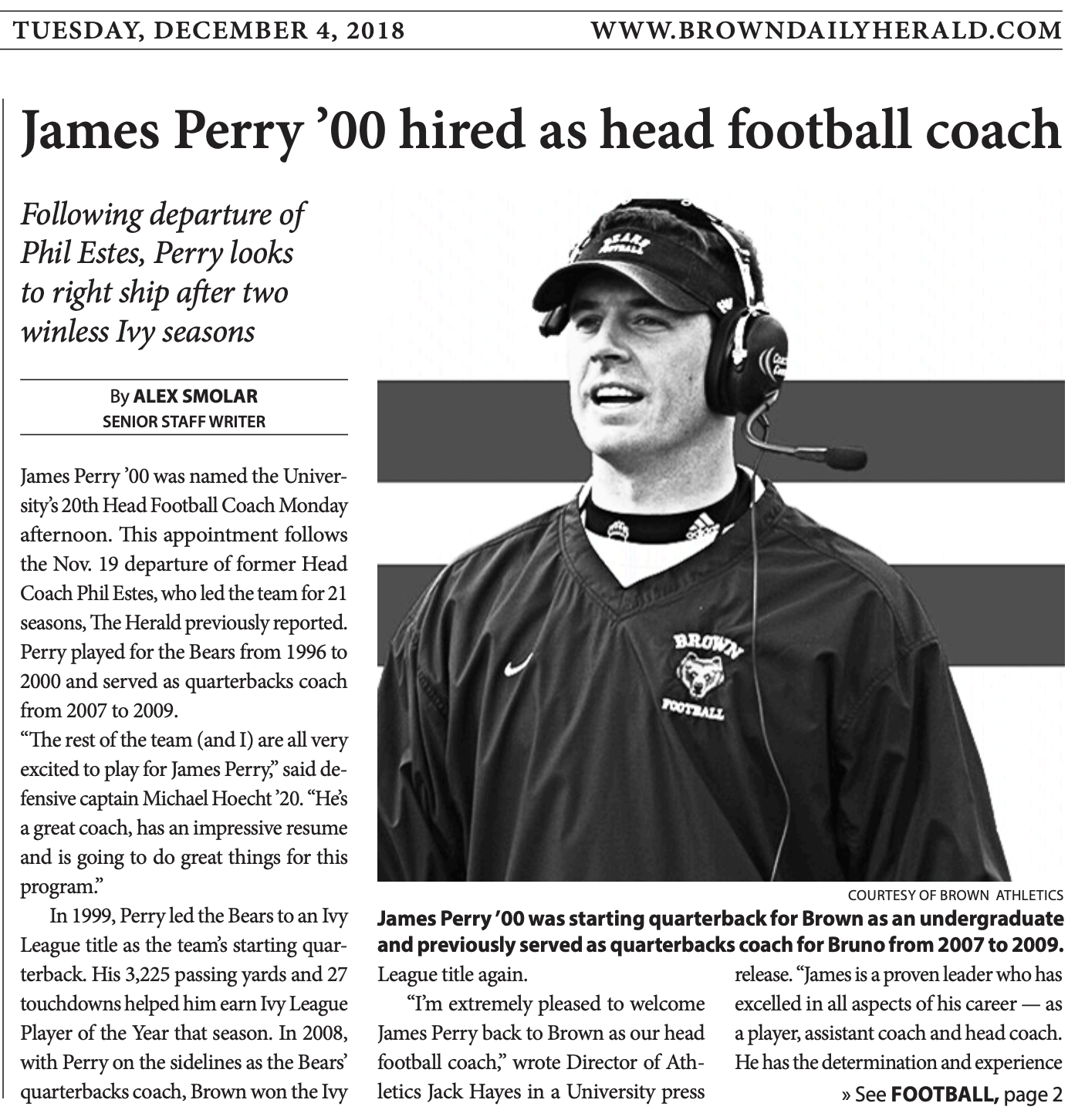 2018 Daily Herald Article